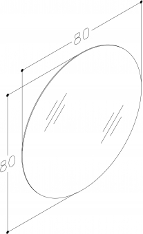 Veidrodis  Eco round 80cm 